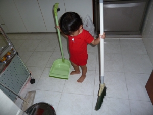 G learning to sweep :)